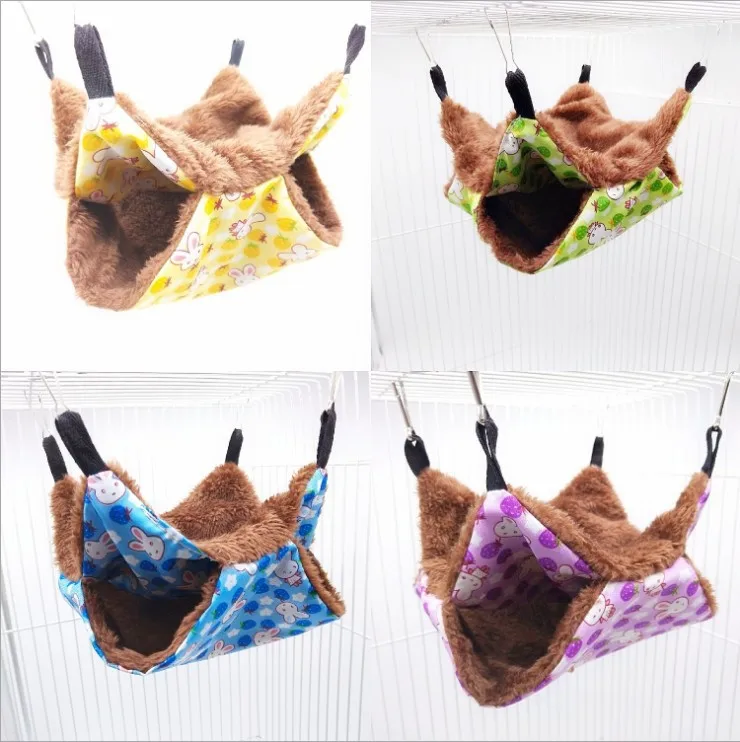 

Sugar Gliders Warm Double Layer Dissection Hammock Small Pet Hammock Hanging Squirrel Sleeping Bag Pet Supplies Hamster Hammock