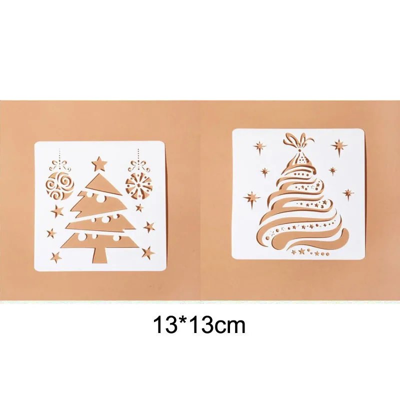 

Christmas Tree Layering Stencils Walls Painting Scrapbooking Stamp Album Decor Embossing Paper Card Template Stencil Reusable
