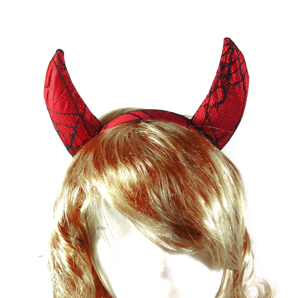 Party favors red pink Devil horn headband funny styling kit for halloween wedding new year hen bachelorette event party supplies