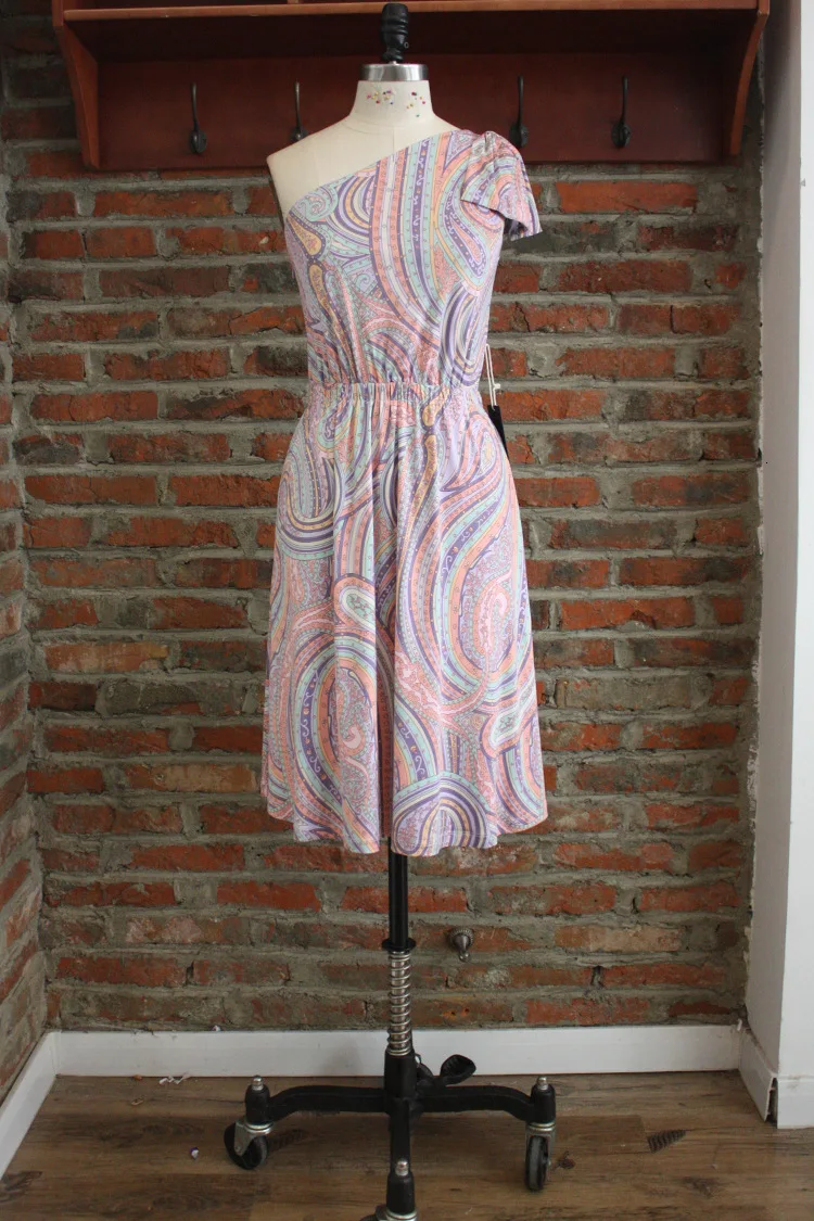 BacklakeGirls/ футболка с коротким рукавом на одно плечо коктейльные платья с рисунком Vestidos De Coctel Tallas Grandes Mujer