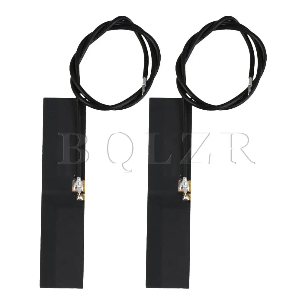 BQLZR 2pcs Черная внутренняя антенна с высоким коэффициентом усиления сварная 45x10 мм длина провода 20 см