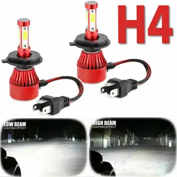 

H4 HB2 9003 4-Sided LED Headlight Kit 6000W 1000000LM Hi/Lo Beam Power Bulb H4 4-Sided LED Headlight Bulb