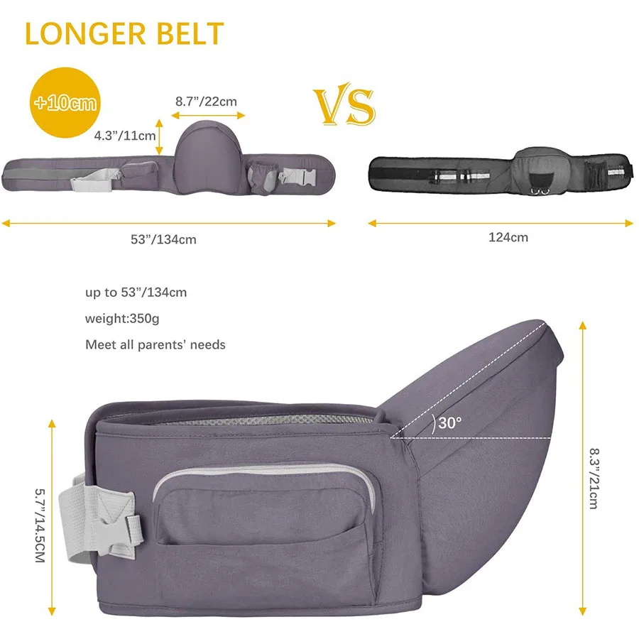 婴儿背带单凳深灰1