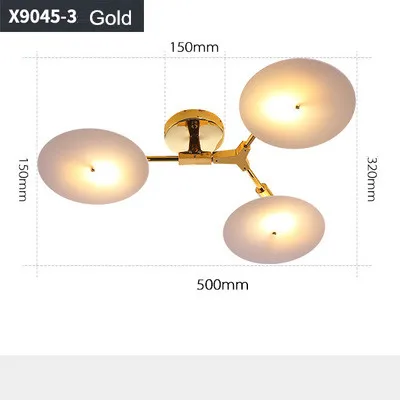 3 lights gold Современные металлические светодиодный Люстра Потолочный подвесной светильник в стиле арт-деко Кухонные светильники Nordic лампа гостиная спальня подвесные лампы освещения - Цвет абажура: 3 lights gold