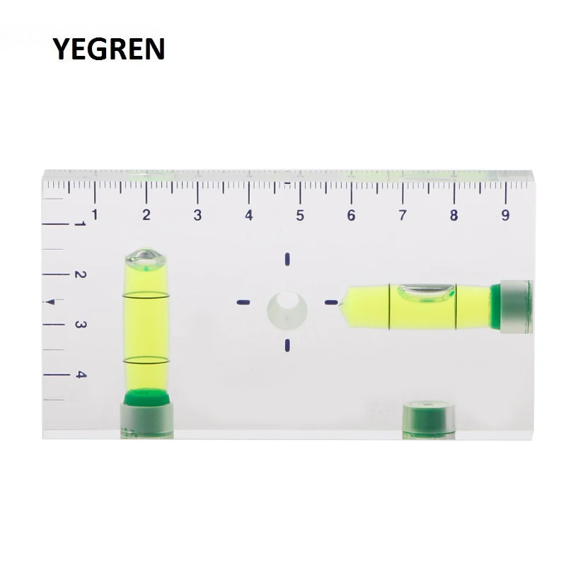 

Transparent Square Level Ruler Horizontal Measure Meter Magnetic Bottom Side 3 Level Bubble MINI Spirit Level with Scale