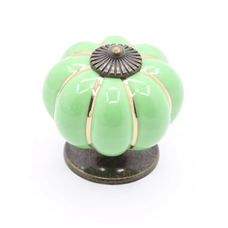 Современная тыквенная керамическая дверная ручка комод Ящик Шкаф Кухонная ручка с одной ручкой