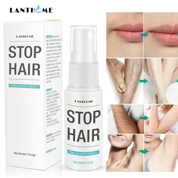 

Unisex Powerful Permanent Painless Hair Removal Spray Stop Hair Growth Inhibitor Shrink Pores Skin Smooth Repair Essence TSLM2