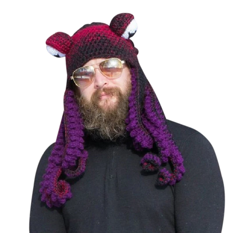 SHAVERUSH Tintenfisch-Mütze - Lustige Octopus Beanie Für Cosplay & Parties