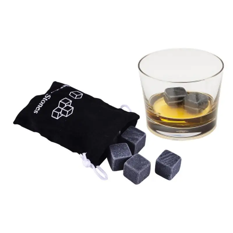 6 шт. ледяные камни для виски с мешком потягивающий кубик льда виски камень Виски рок охладитель свадебный подарок на Рождество