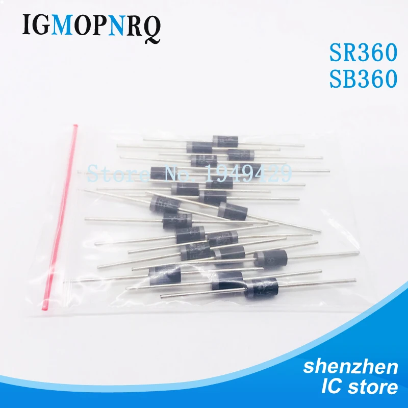 20 шт. 100% новый диод Шоттки SB360 SR360 3A60V новинка Точечные продажи|schottky diode|diode schottkysr360