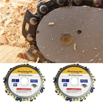 

5inch 125mm Diameter Wood Carving Disc 9 Tooth Chainsaw for Angle Grinders Cut A5YD