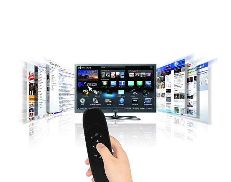  C120 Portuguese 2.4G Gyroscope Air Mouse Mini Wireless Keyboard English for Android Smart TV Box PC