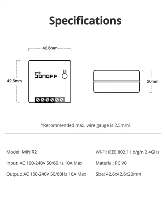 Sonoff Mini R2 Basic DIY inteligentny przełącznik mały Ewelink pilot przełącznik Wifi obsługa zewnętrznej pracy z Alexa Google Home tanie i dobre opinie Rohs CN (pochodzenie) Prawie gotowe Wszystko kompatybilny Black and white 2 Way Switch 50 60Hz 10A Max 42 6 * 42 6 * 20mm 1 7 * 1 7 * 0 8in Sonoff Mini R2 Basic DIY inteligentny przełącznik mały Ewelink pilot przełącznik Wifi obsługa zewnętrznej pracy z Alexa Google Home tanie i dobre opinie Rohs CN (pochodzenie) Prawie gotowe Wszystko kompatybilny Black and white 2 Way Switch 50 60Hz 10A Max 42 6 * 42 6 * 20mm 1 7 * 1 7 * 0 8in