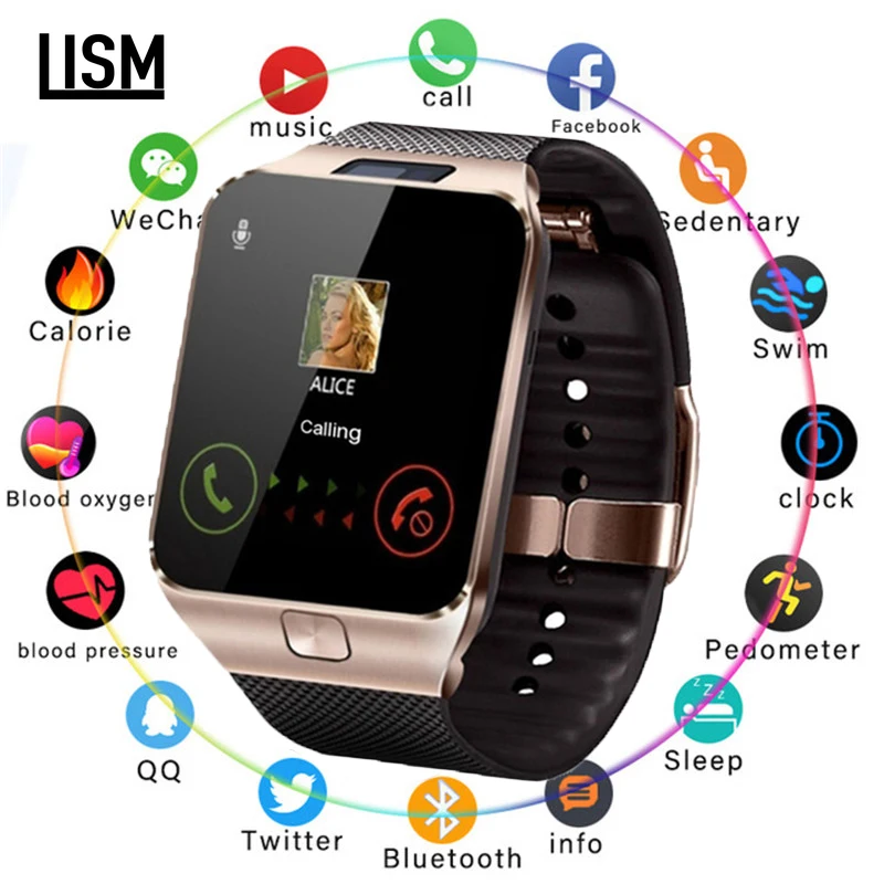 2019 Bluetooth DZ09 Смарт часы Relogio Android Smartwatch телефон фитнес трекер Reloj умные сабвуфер для