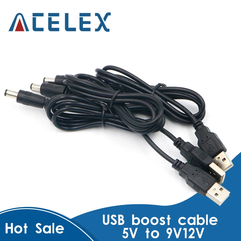 Usb Power Boost Line Dc 5v To Dc 9v / 12v Step Up Module Usb Converter Adapter Cable 2.1x5.5mm Plug afbeelding