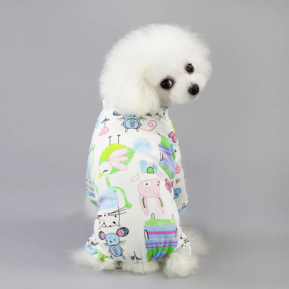 Милые маленькие пижамы для домашних животных для собак костюм комбинезон одежда для кошек пальто для собак для померанских собак Одежда с принтом рубашка - Цвет: mouse