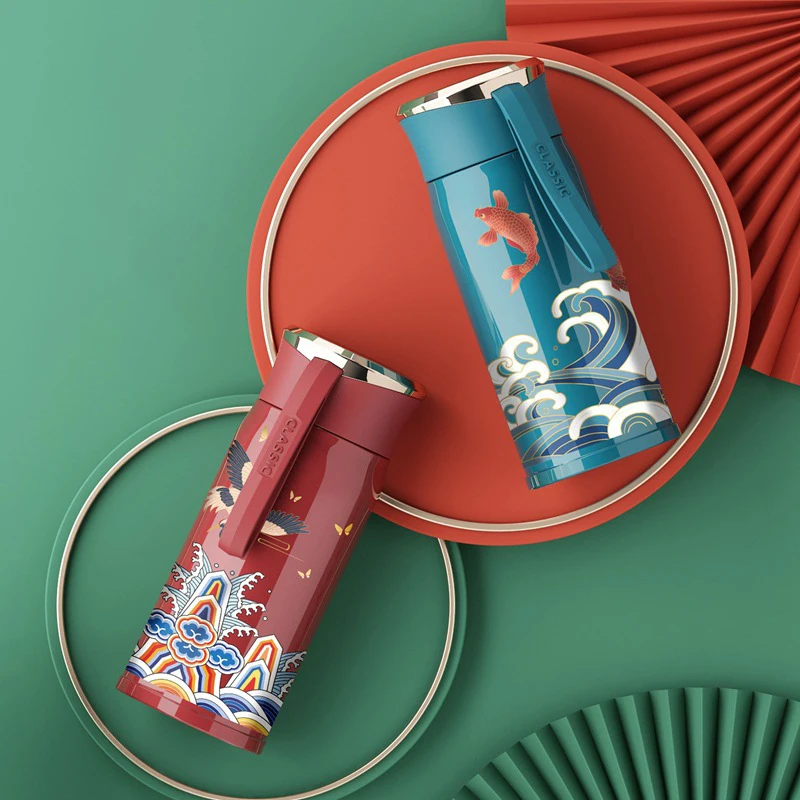 Китайская Вакуумная чашка Lucky чайный инфузер маленький термос бутылка для воды 304