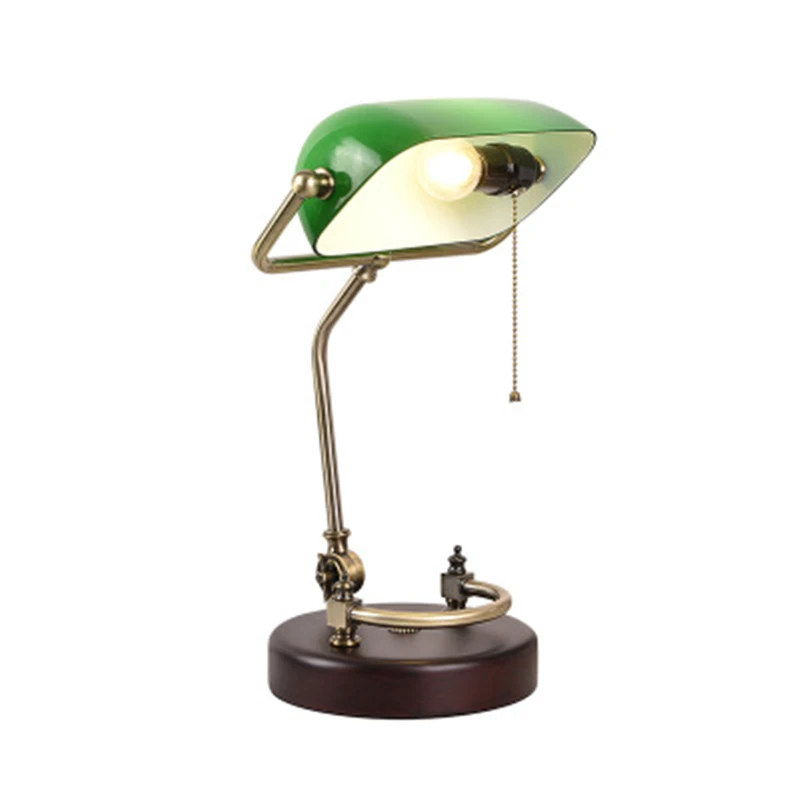 

Creative Retro Republic Light Bedroom Reading Bedside Lamp Solid Wood Eye Protection Iron Light Free Shipping