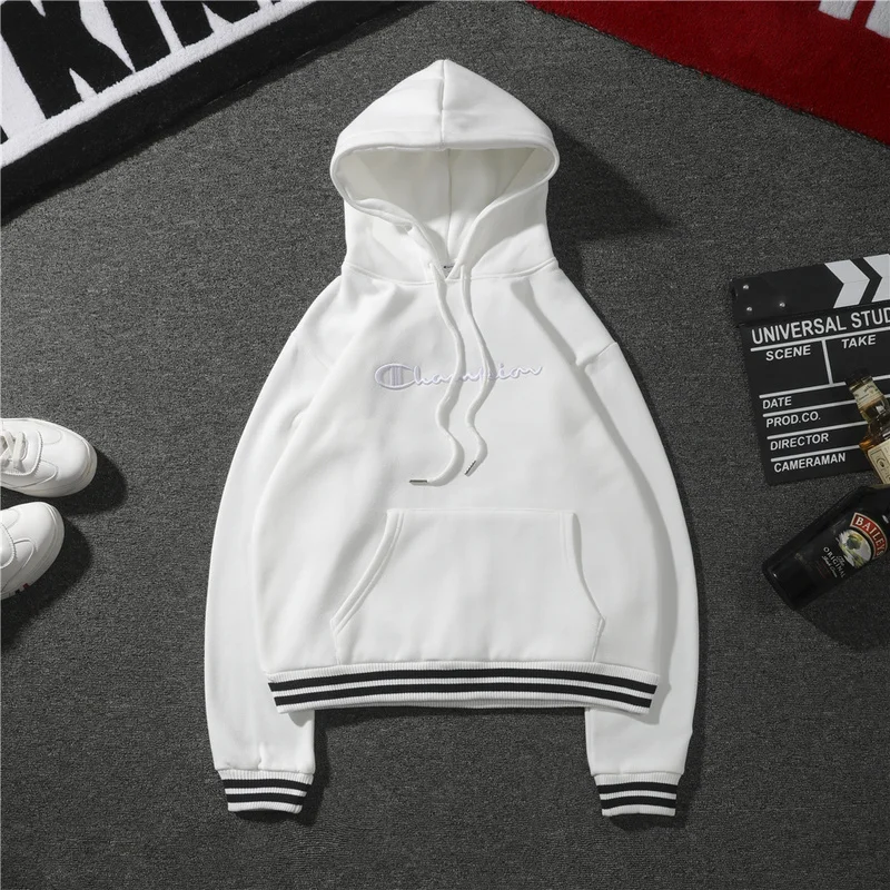 Аутентичный Чемпион вышитый логотип мужские женские толстовки свитер пуловер свитшот для взрослых - Цвет: 01