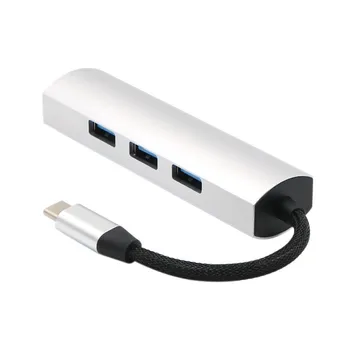 

4-port Ultra Slim USB Hub For Computer/ Cellphone Tablet Type-C 3.1 Adapters Support OTG Function