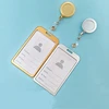 1 Set Aluminum Alloy Card Holder with ABS Retractable Badge Reel Pull ID Card Badge Holder ► Photo 2/6