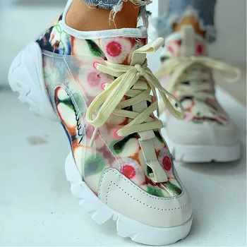 

Doratasia 2020 INS HOT Dropship Leisure Fashion Printed shoelaces sneakers Shoes Women Flats Woman