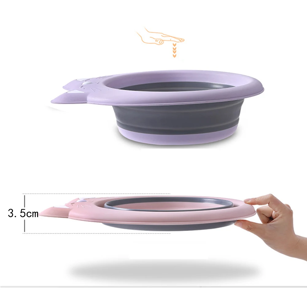 Portable Folding Basin Foldable Bucket Tourism Outdoor Baby Silicone Washbasin Fishing Camping Car Wash Bucket Kitchen K1239 I