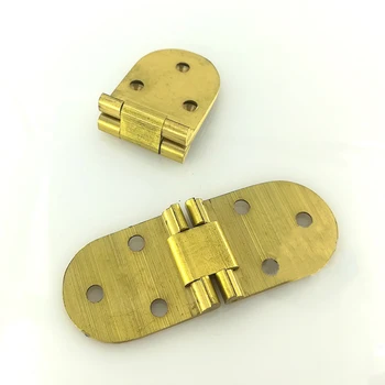 

4Pcs 80*30mm Copper Invisible Folding Flap Hinge Round Plane Table Door Hinges Gold Silver Bronze Cabinet Drawer