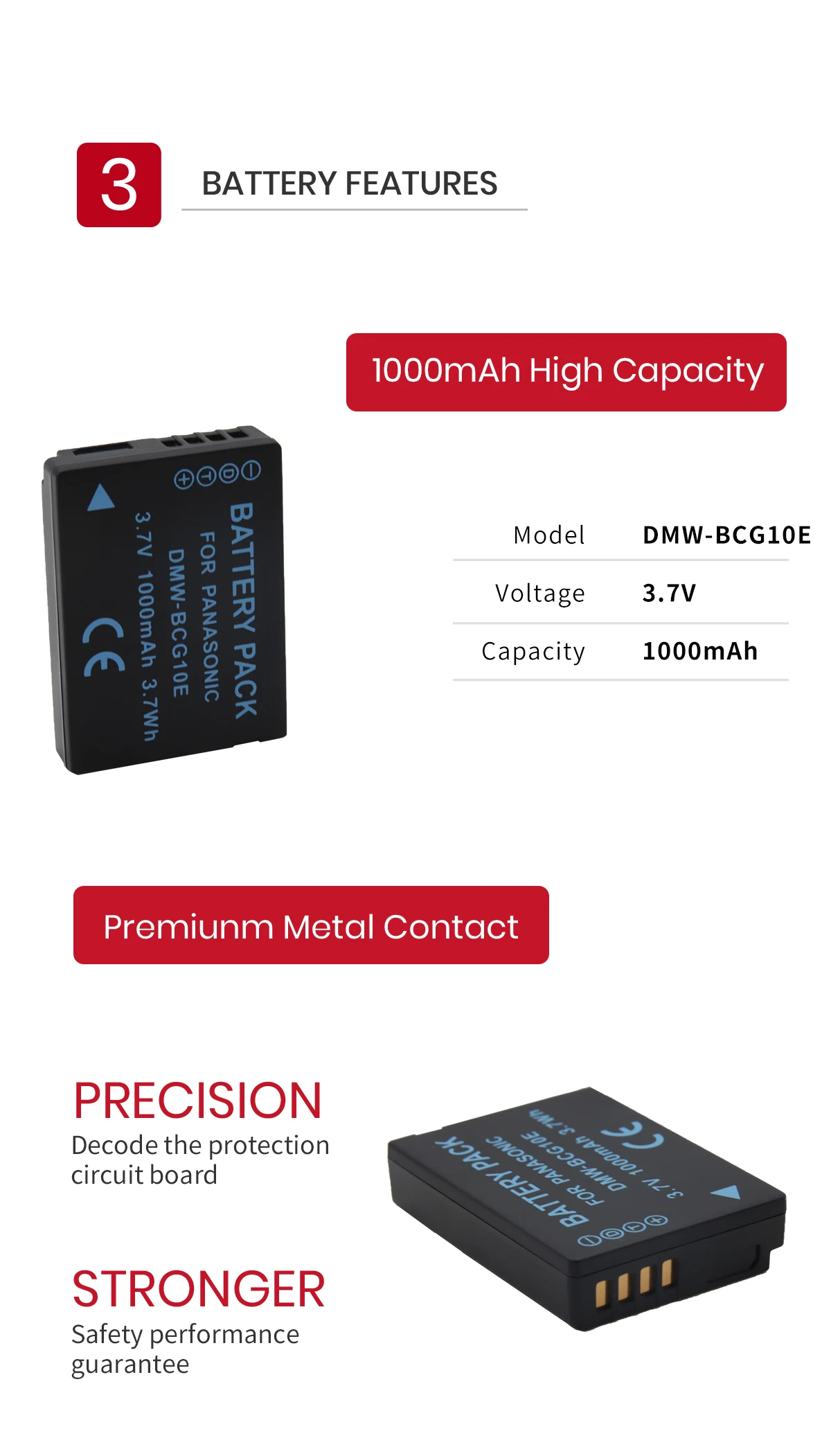 EPHESTION DMW-BCG10E Батарея BCG10PP BCG10 BCG10E батареи/USB кабель для Panasonic Lumix DMC ZS3 ZS1 ZR1 ZS5 ZS7 TZ7 ZS20 ZS3A ZS3K TZ6 TZ7 TZ2
