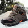 Winter Ankle Boots Leather Men Casual Shoes Outdoor Waterproof Work Rubber Mens Hiking Boots Sneakers Warm Military Snow Boots ► Photo 2/6