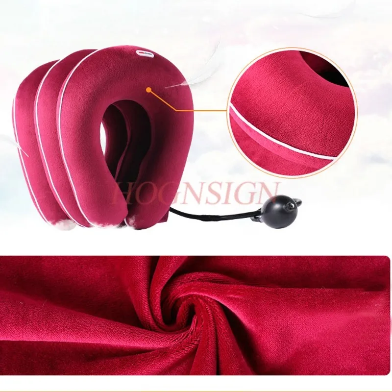 Cervical traction device home neck and neck inflatable travel office portable stretcher full velvet support