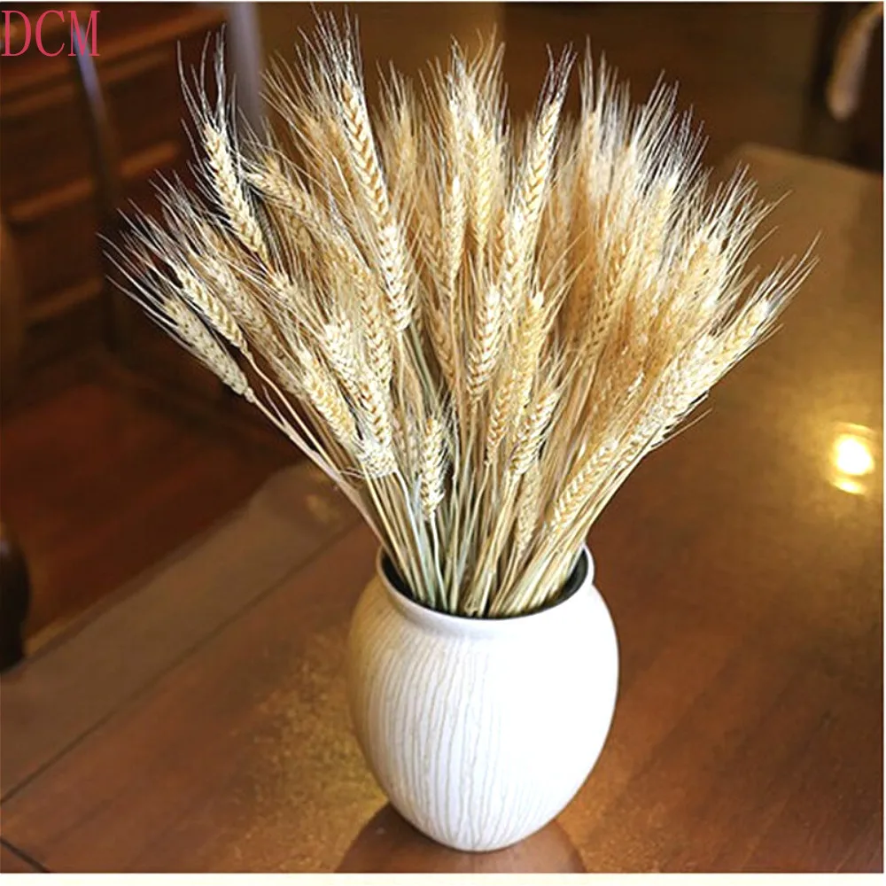 SUEF 50 шт. Flores Artificiales Para Decoracion Hogar Натуральные сушеные цветы цветок пшеницы осенние украшения поддельные цветы@ 9