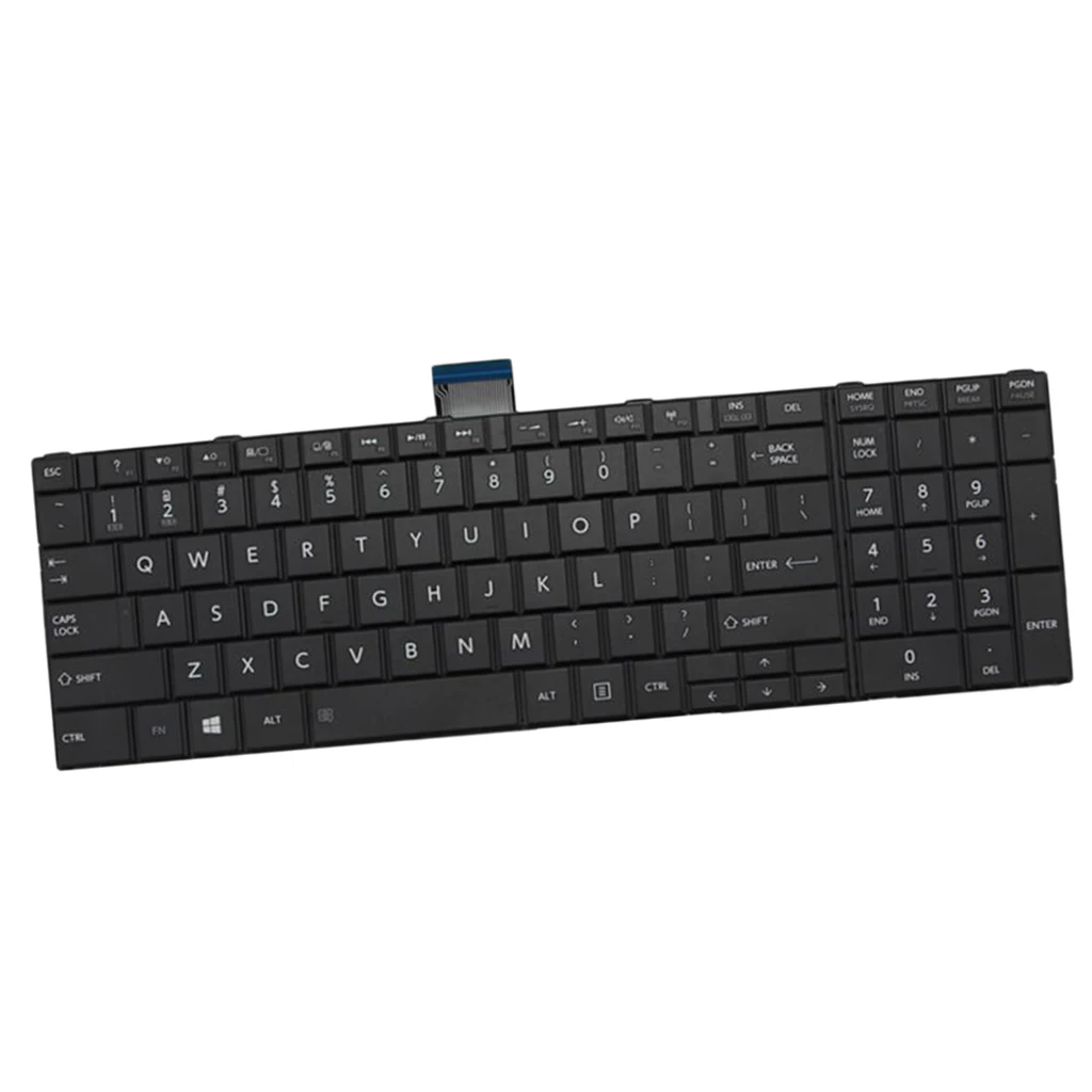 Replacement US English Layout Laptop PC Keyboard Glossy Black Frame for Toshiba Satellite C50-B C55-B C55-B5246 C55-B5200