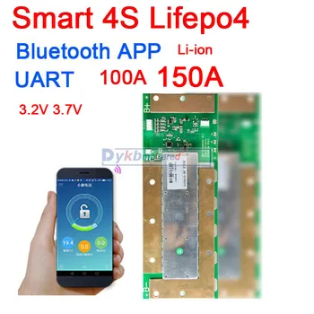 

smart BMS 4S 12V 150A 100A Lifepo4 li-ion Lithium battery protection board W balance Liion BMS Bluetooth APP PC monitor