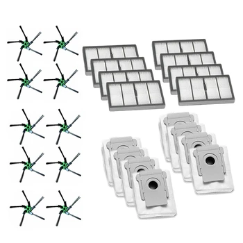 

-10 Side Brush + 8 Filter Suitable + 8 Dust Bag for IROBOT ROOMBA S9 S9+ Sweeping Robot Vacuum Cleaner Accessories