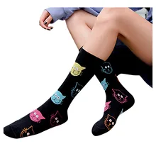 Skarpetki damskie medias de mujer brillantes 1 пара Женские хлопковые носки животный принт с милой кошкой женские зимние носки# G4