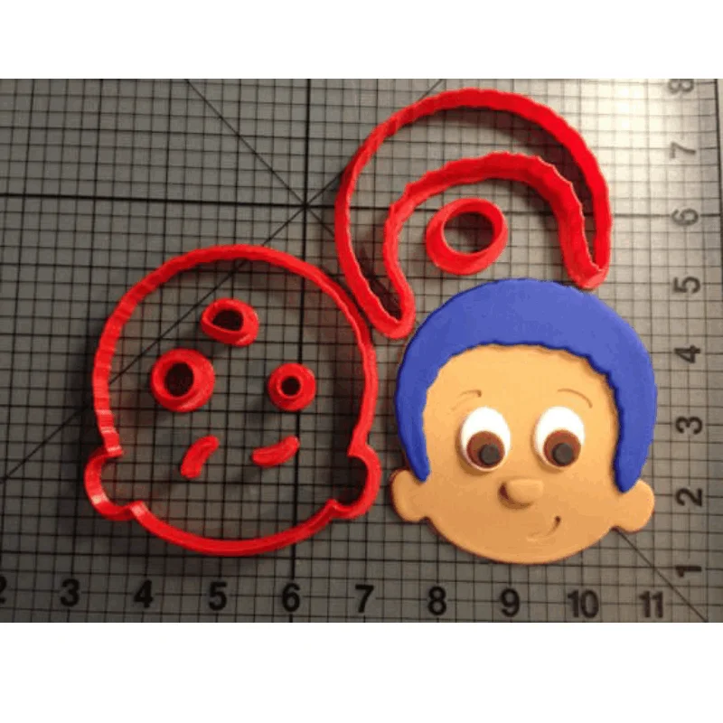 Goby 2 inch Bubble Guppies серия печенья на заказ 3D-печать Торт Топ украшения помадка резак набор - Цвет: Goby 2 inch