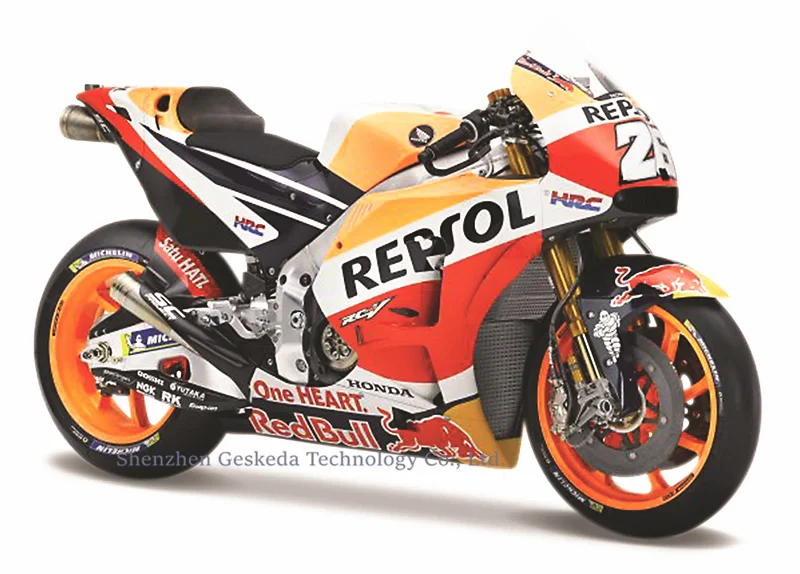 Maisto 1:18 Repsol Honda team RC213V NO: 93 оригинальная Авторизованная модель мотоцикла из сплава игрушка автомобиль коллекция подарков - Цвет: Красный