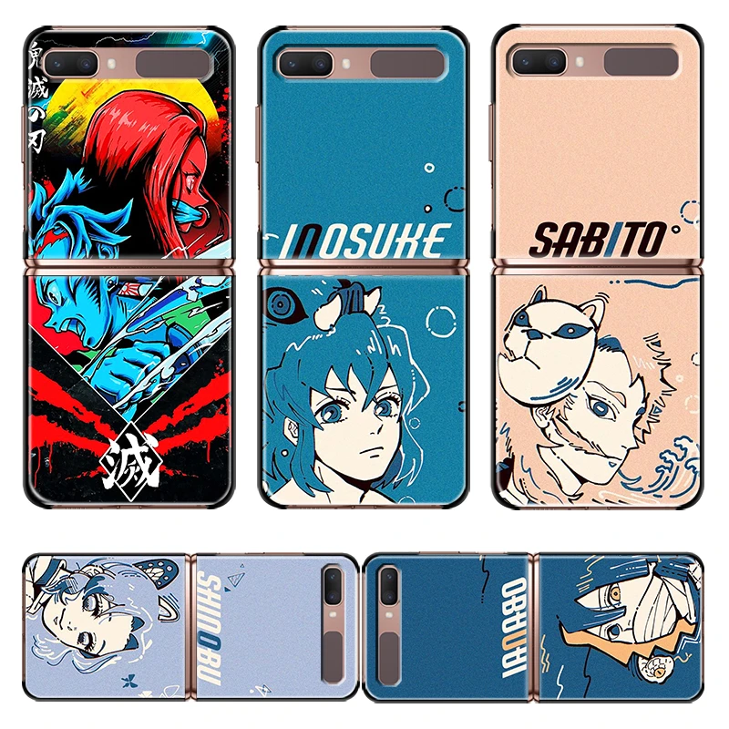 Funda De Telefono De Anime Demon Slayer Kimetsu No Yaiba Para Samsung Galaxy Z Flip 3 5g Negra A Prueba De Golpes Capa Dura Fundas Antigolpes Para Telefono Aliexpress