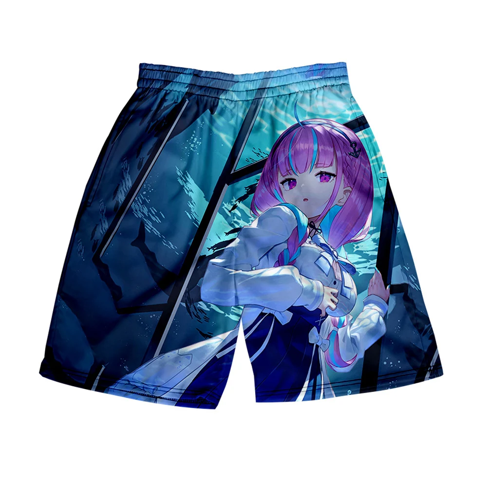HOLOLIVE VTuber minato aqua 3D print Summer Men's Recreational style shorts Harajuku Kawaii Beach Shorts 3