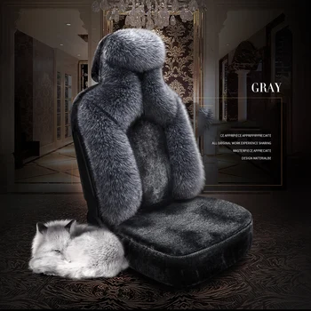 

High Quality Long Wool Faux Far Car Seat Covers Universal for vw golf 4 5 VOLKSWAGEN polo 6r 9n passat b5 b6 b7 accessories