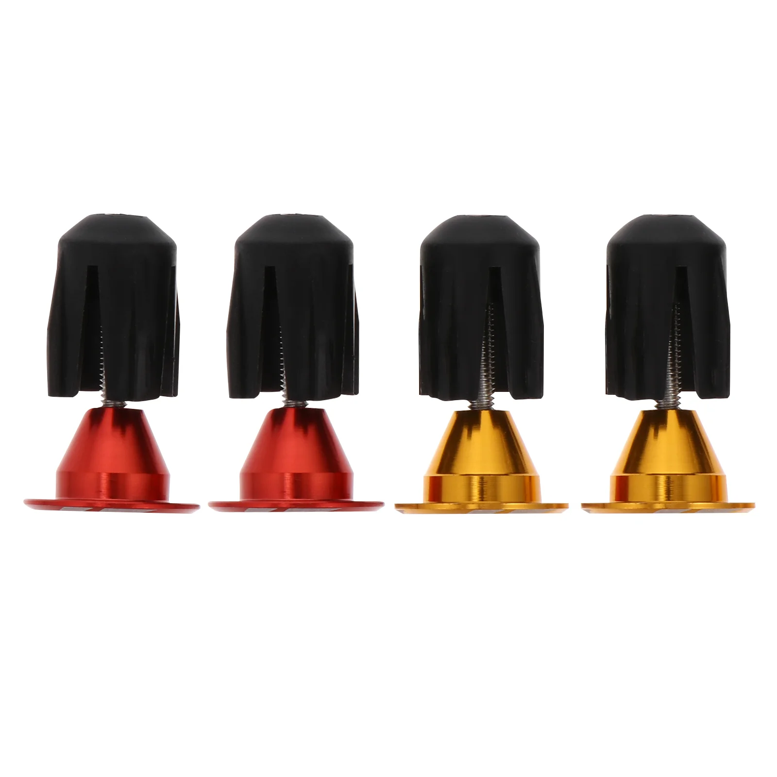 2 Pairs Mountain Bike Bar Ends Plug Aluminum Alloy Handlebar End Plugs