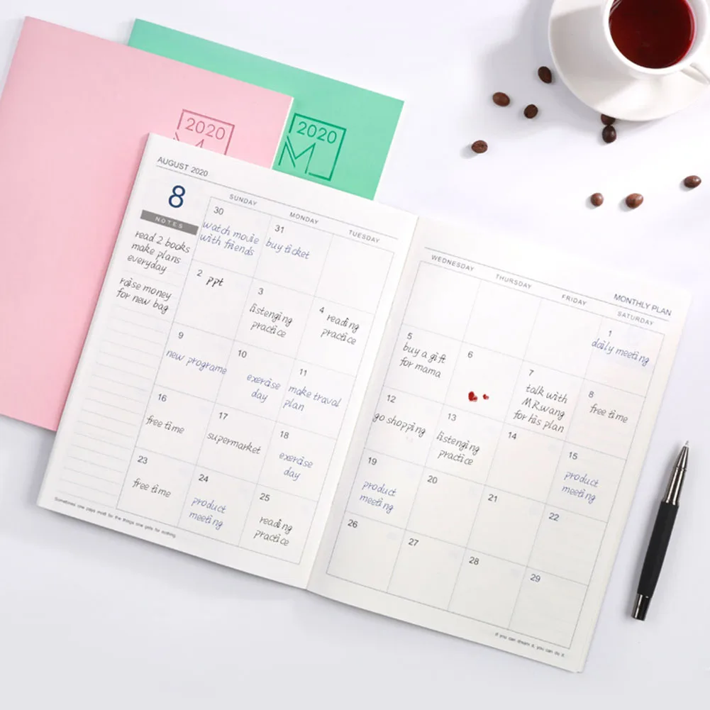 Notebook 2020 Agenda Planner Diary Meeting Book Girl School Stationery Monthly Plan Supplies FO Sale Notebook 2020 Agenda Planner Diary Meeting Book Girl School Stationery Monthly Plan Supplies FO Sale