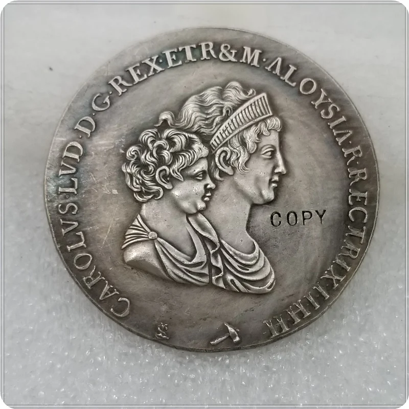 1803 Италия Carlo Ludovico I di Borbone Dena(10 лир) Имитация монеты
