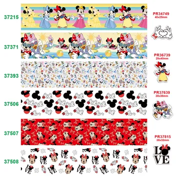 

Free shipping 50 yard per size cartoon ribbon printed grosgrain ribbon 37215