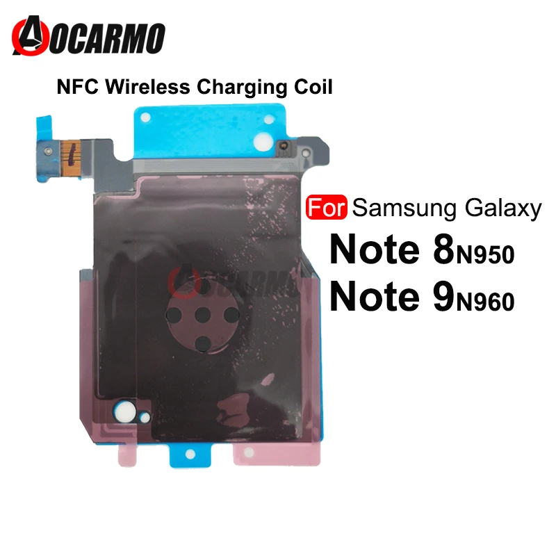 

Aocarmo 1Pcs For Samsung Galaxy Note 8 N950 Note 9 Charger Receiver MFC Wireless Charging Induction Coil NFC Module Flex Cable
