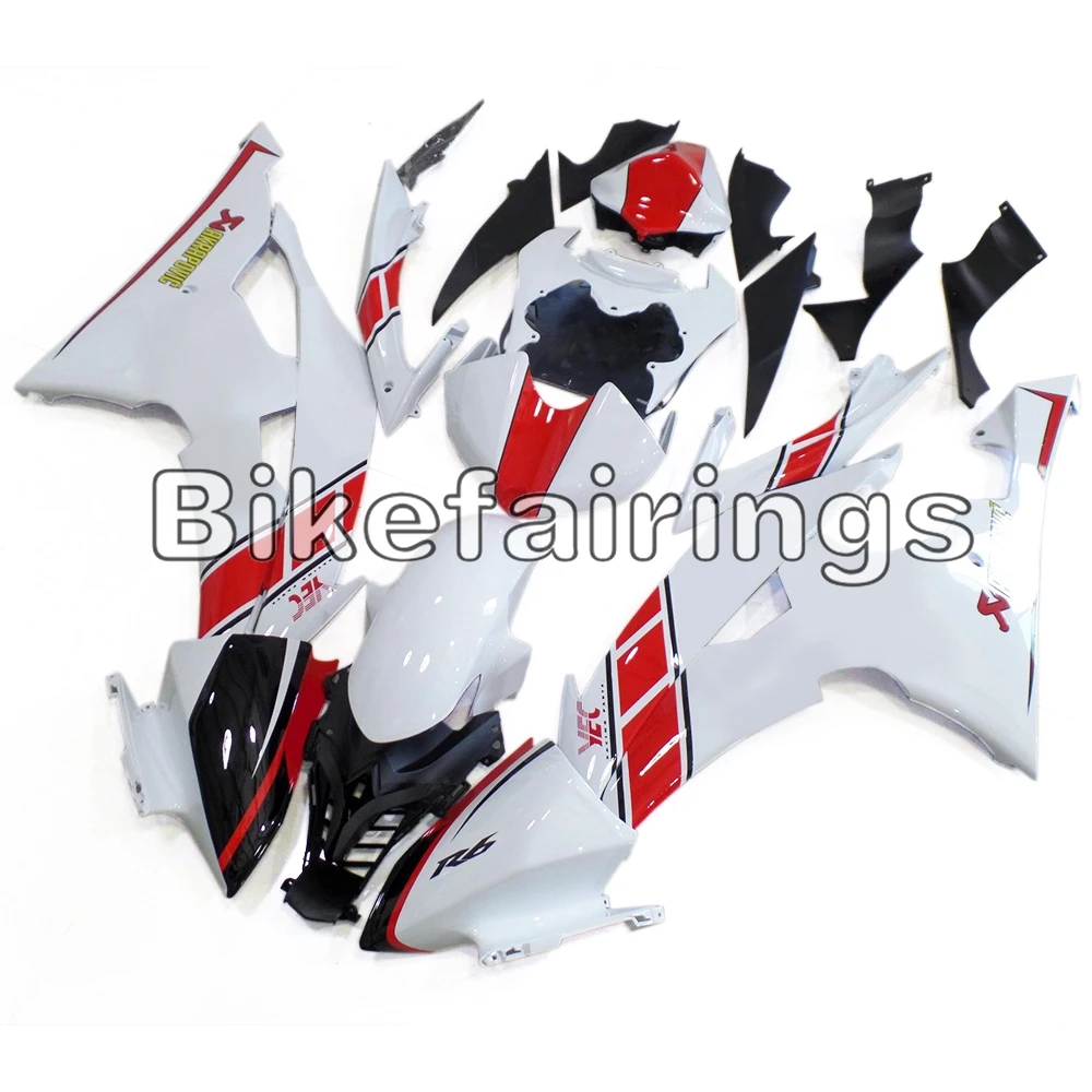 Для Yamaha YZF-600 R6 2008 09, 10, 11, 12, 13, 14, 15, 16 лет R6 ABS инъекций белый красный мотоцикл обтекатель комплект полный Чехлы для мотоциклов