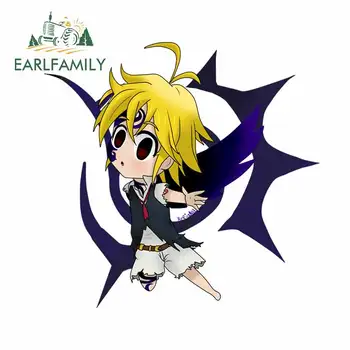 

EARLFAMILY 13cm x 12.4cm For Meliodas Fine Decal Car Door Protector Stickers Vinyl Material Waterproof Sunscreen Decoration