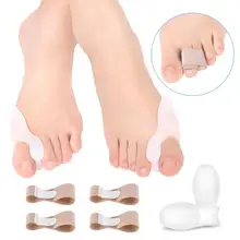 

Silicone 3 Pair Cushioned Bandages Hammer Toe Separator Splints Syndrome Toe correction Hallux Valgus Correction Broken Toe Wrap