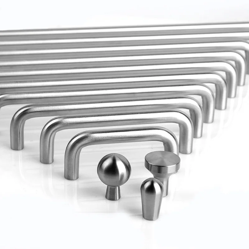 Modern 304 Stainless Steel Handle And Knob Simple Kitchen Door